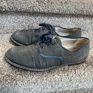 Bottega Veneta Canvas Brown Round-Toes Lace-Up Oxfords.